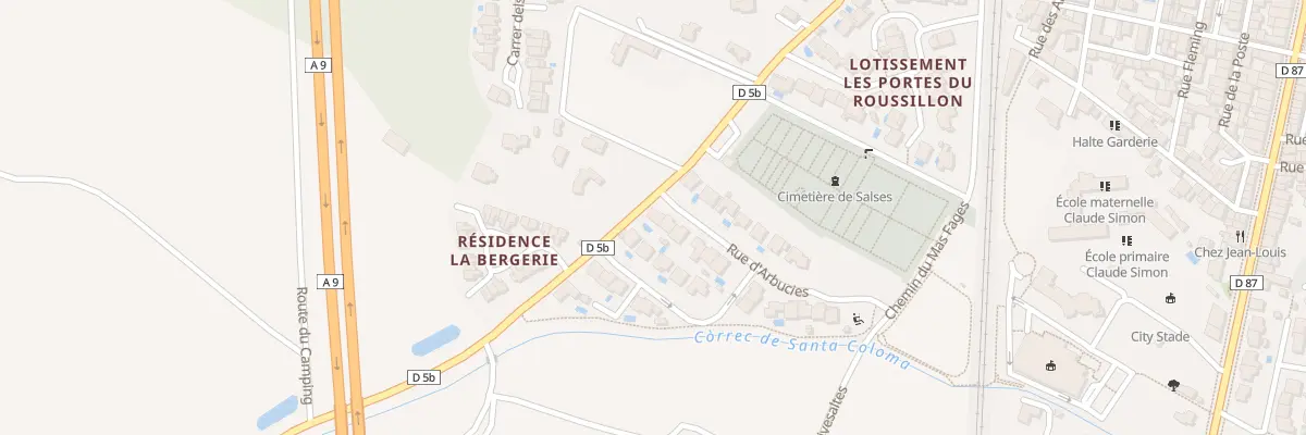 Plan du 1 Rue d’Arbucies à Salses-le-Château
