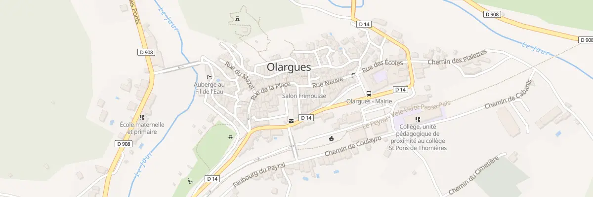 Plan du 5447 La Ville à Olargues