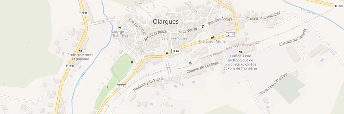 Plan du 5102 Av de la Gare à Olargues