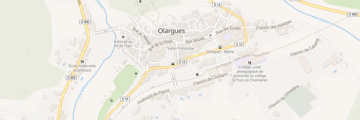 Plan du 5220 Av de la Gare à Olargues