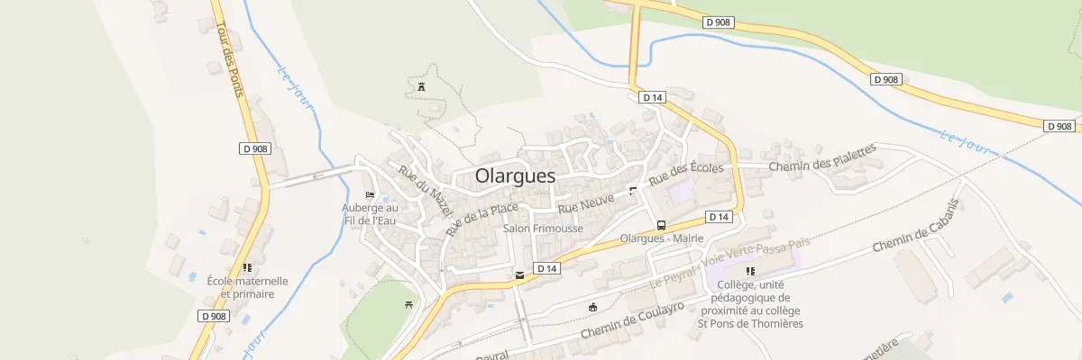 Plan du 5335 Rue Megeane à Olargues