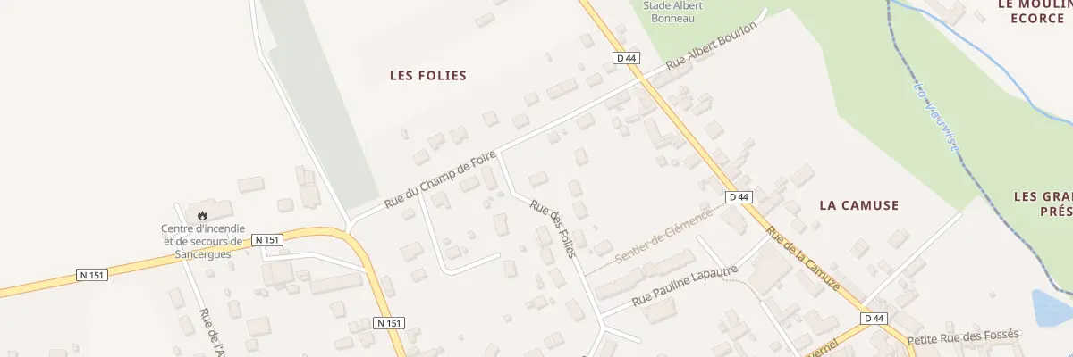 Plan du 2 Lot des Folies à Sancergues