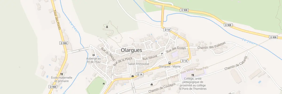 Plan du 5555 Rue du Château à Olargues