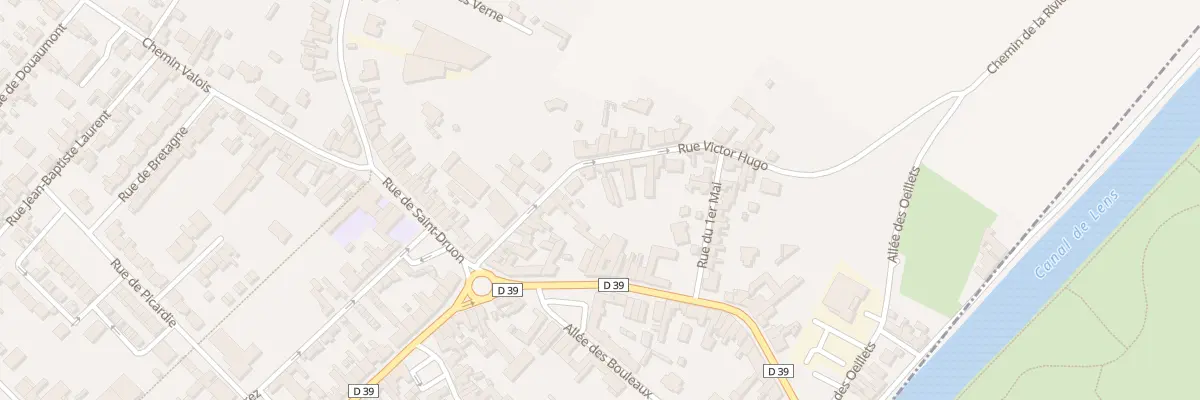Plan du 25 Rue Victor Hugo à Harnes