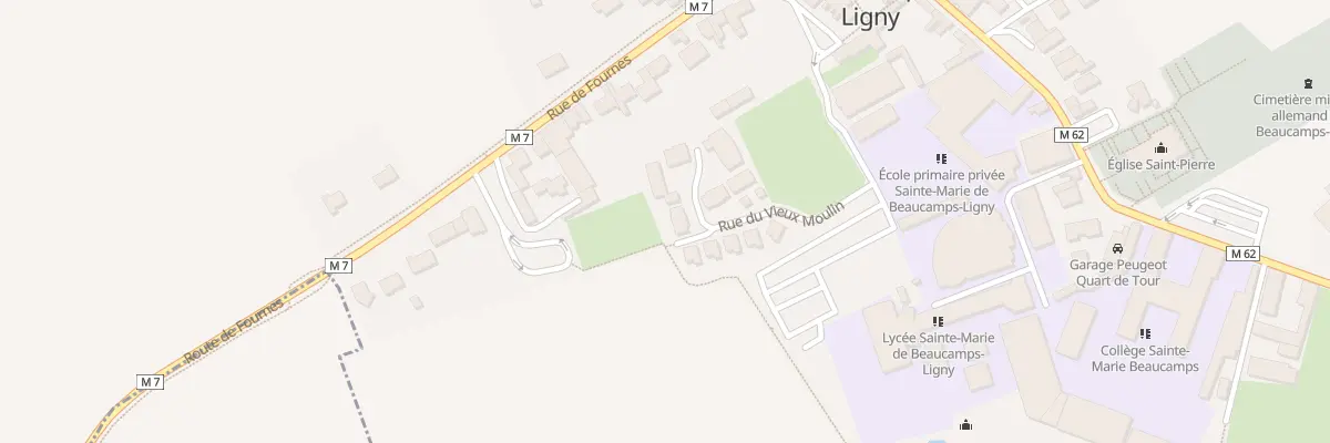 Plan du 7 Rue du Vieux Moulin à Beaucamps-Ligny