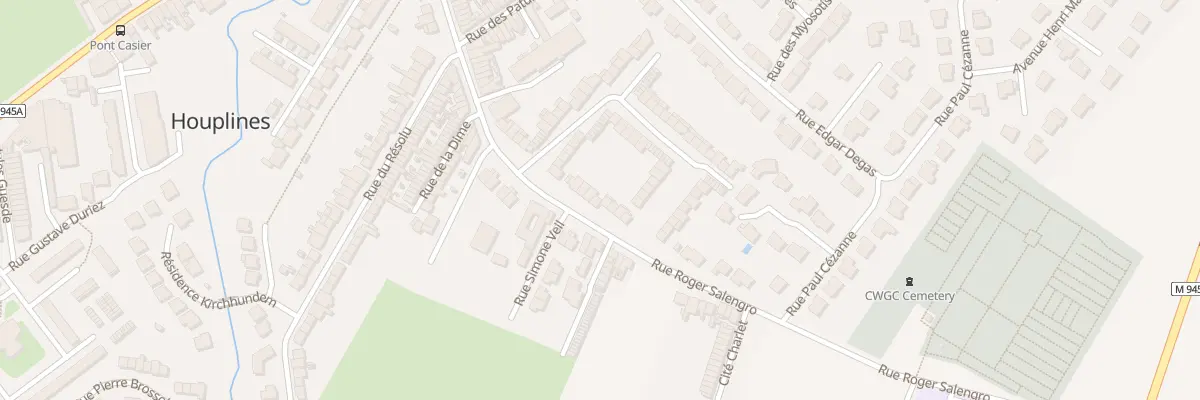 Plan du 75 Rue Roger Salengro à Houplines