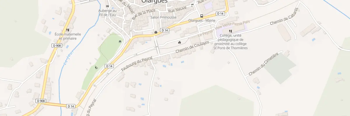 Plan du 5080 Che de Coulayro à Olargues