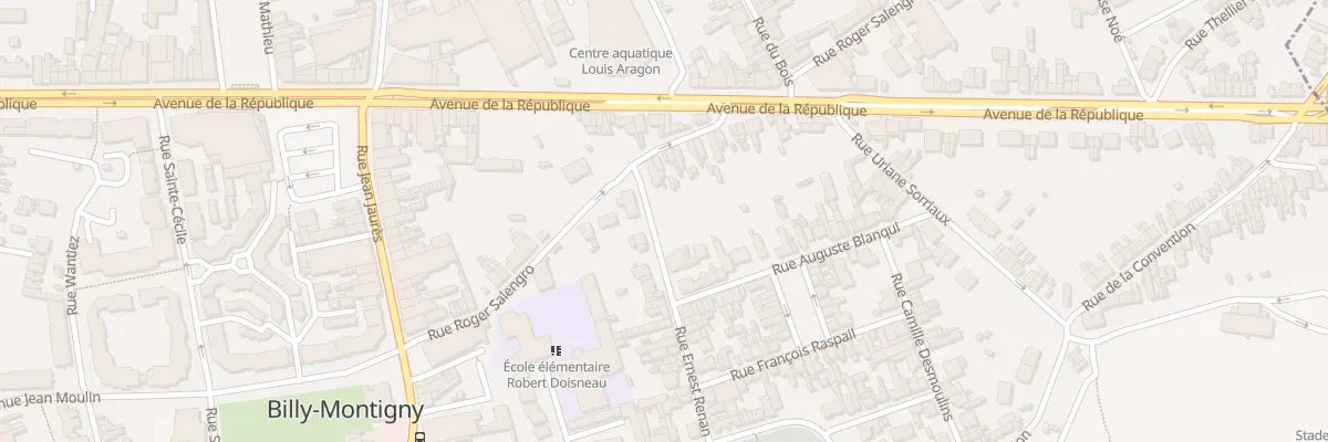 Plan du 16 Rue Roger Salengro à Billy-Montigny