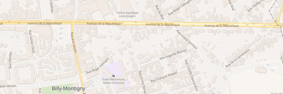 Plan du 20 Rue Roger Salengro à Billy-Montigny