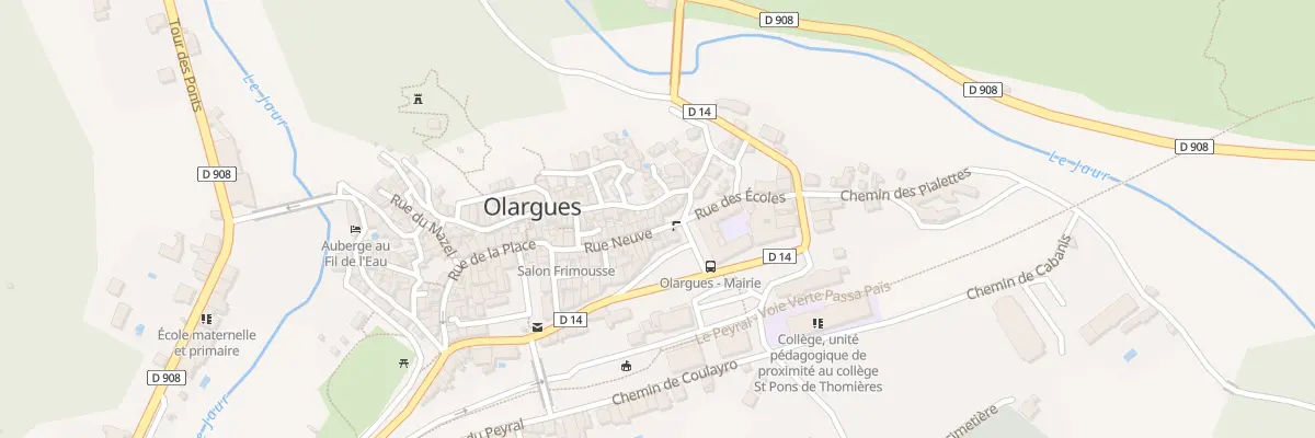 Plan du 5458 Rue Megeane à Olargues