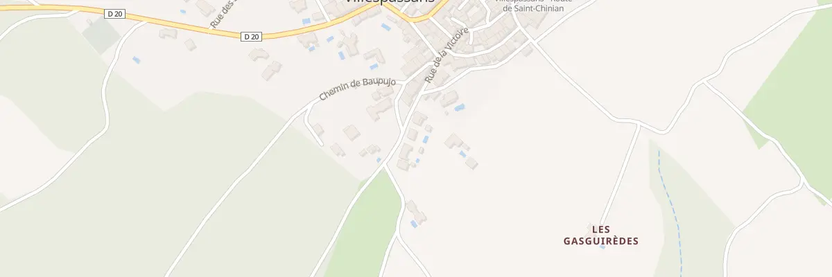 Plan du 1 Che de Montouliers à Villespassans