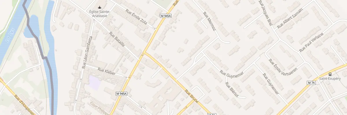 Plan du 9 Rue Brune à Houplines