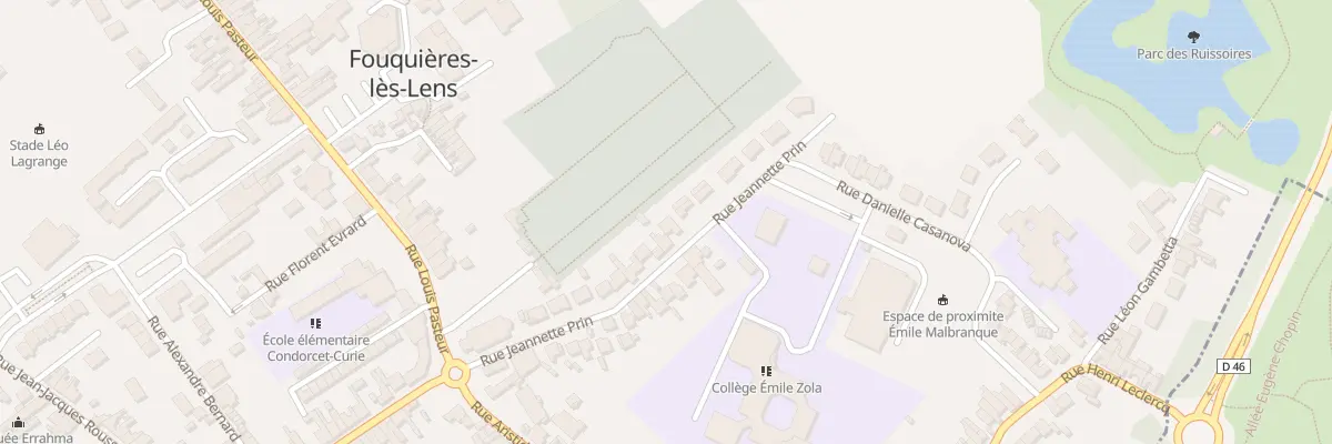 Plan du 23 Rue Jeannette Prin à Fouquières-lès-Lens