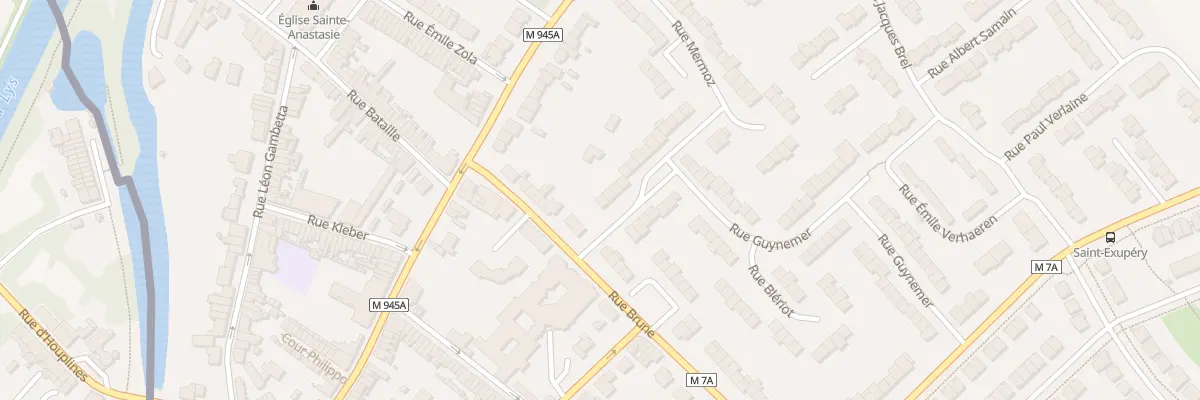 Plan du 1 Rue Mermoz à Houplines