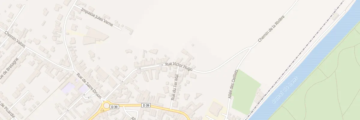 Plan du 54 Rue Victor Hugo à Harnes