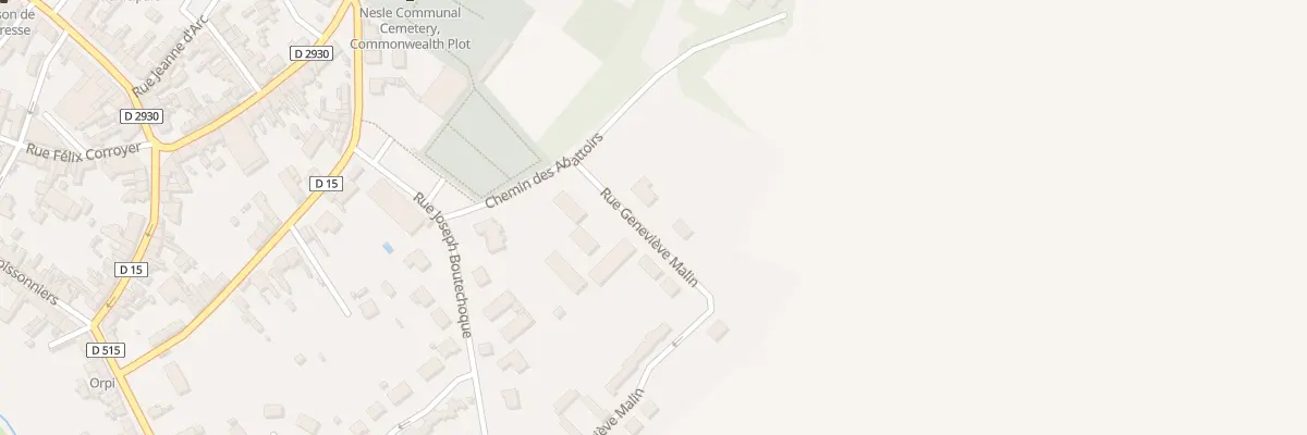 Plan du 28 Rue Genevieve Malin à Nesle