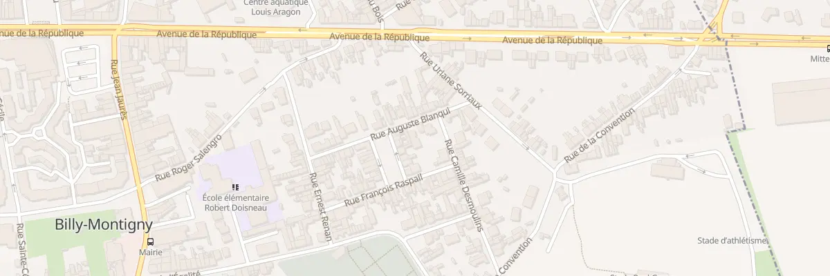 Plan du 20 Rue Blanqui à Billy-Montigny