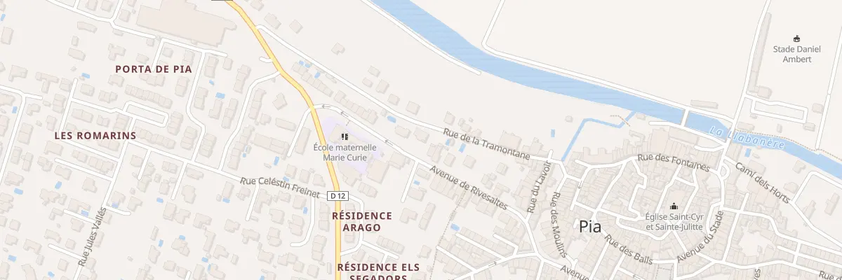 Plan du 28 Av de Rivesaltes à Pia