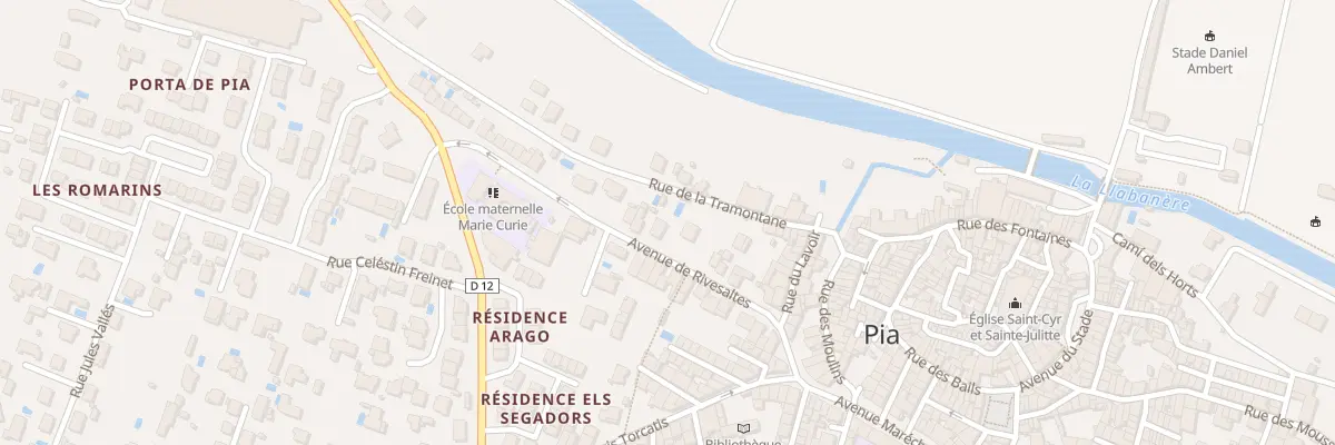 Plan du 22 Av de Rivesaltes à Pia