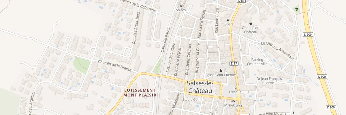 Plan du 18 Av de la Gare à Salses-le-Château