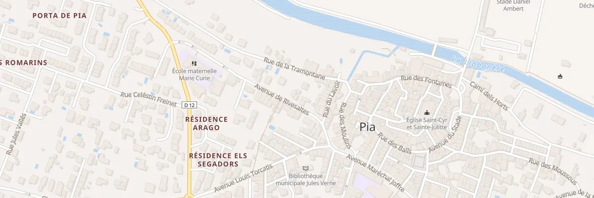 Plan du 14 Av de Rivesaltes à Pia