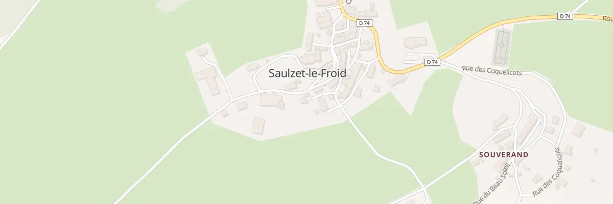Plan du 5025 Bourg de Saulzet Le Froid au Vernet-Sainte-Marguerite