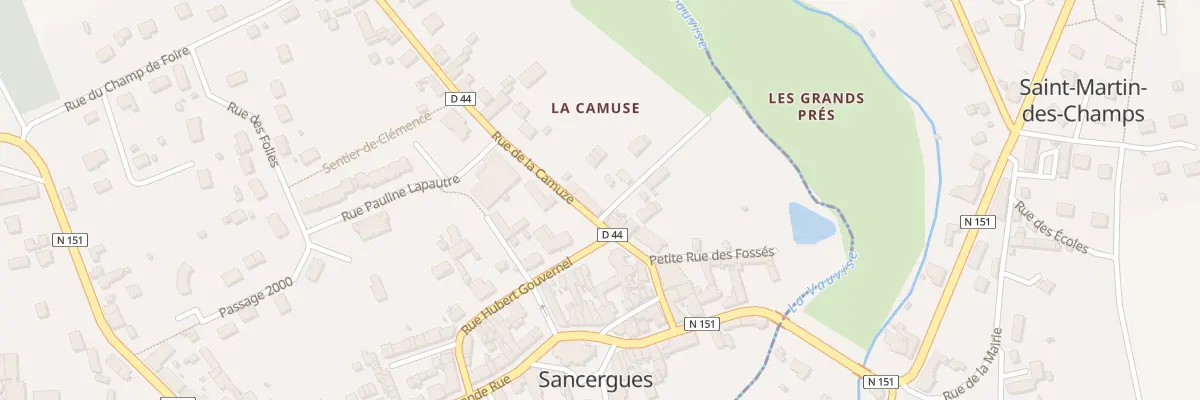 Plan du 2 Rue de la Camuze à Sancergues