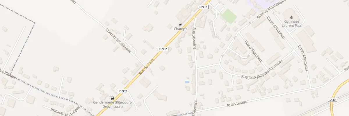 Plan du 595 Rue de Paris à Ribécourt-Dreslincourt