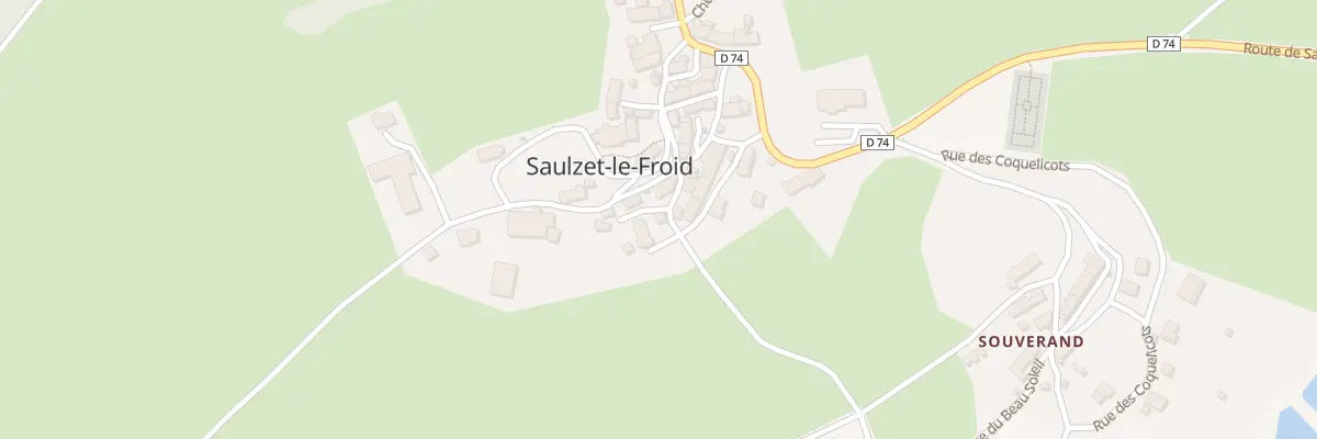 Plan du 5026 Bourg de Saulzet Le Froid à Saulzet-le-Froid