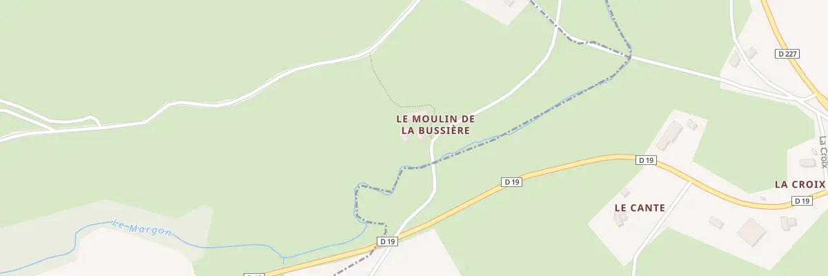 Plan du 5580 La Bussiere à Vitrac