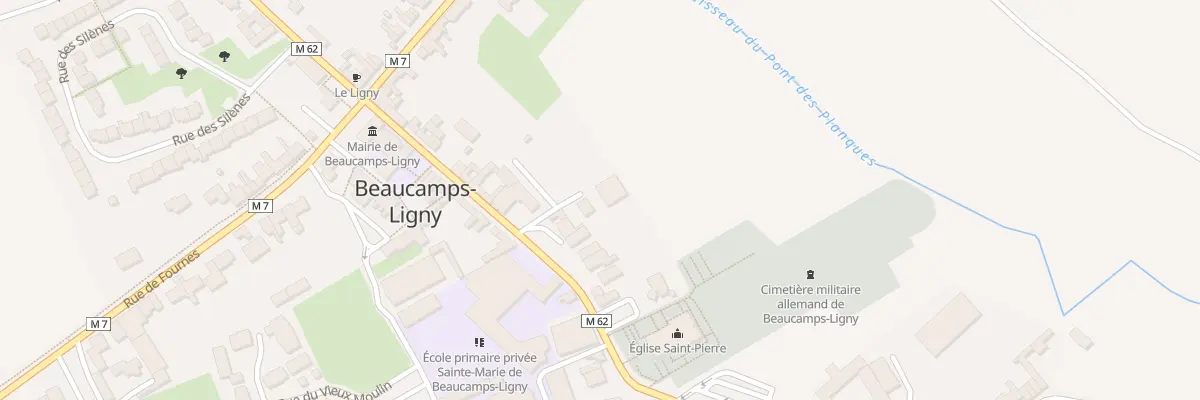 Plan du Village à Beaucamps-Ligny