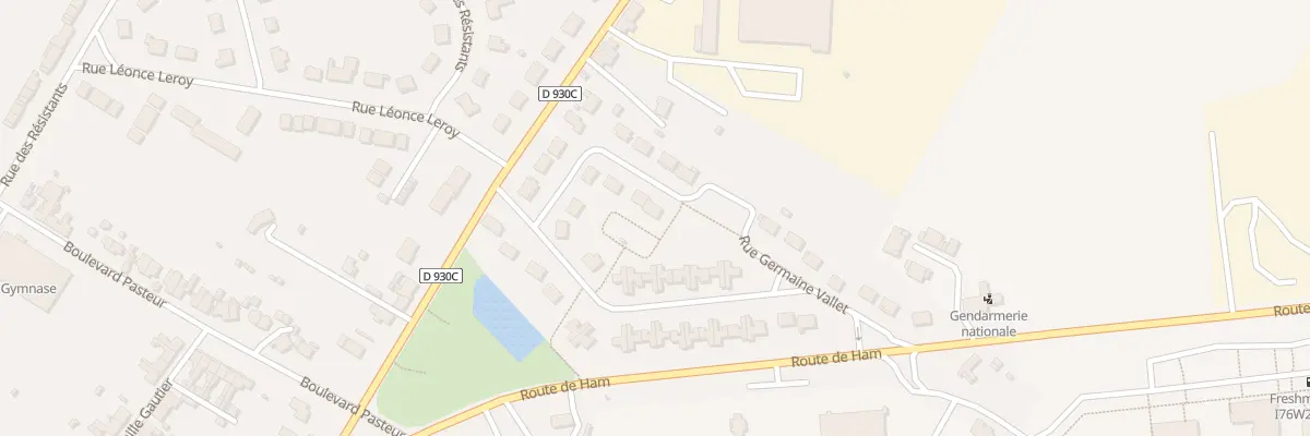 Plan du 10 Rue Germaine Vallet à Nesle