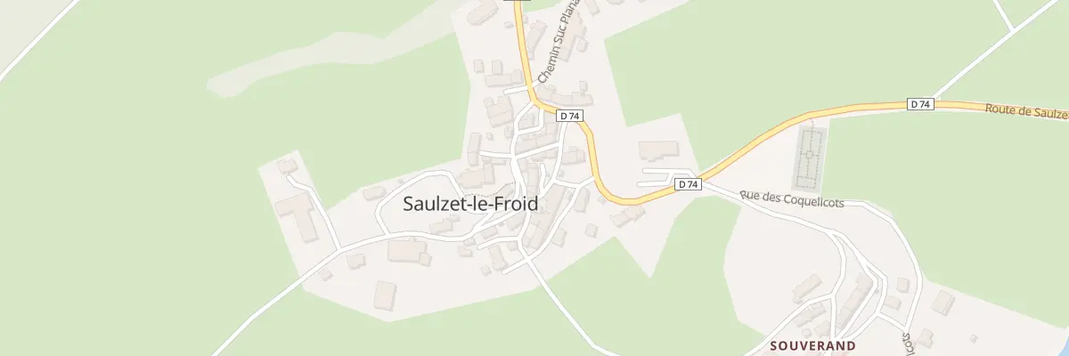 Plan du 5031 Bourg de Saulzet Le Froid à Saulzet-le-Froid
