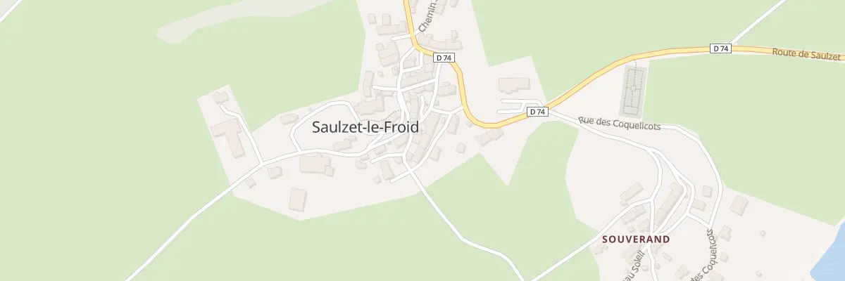 Plan du 5020 Bourg de Saulzet Le Froid à Saulzet-le-Froid