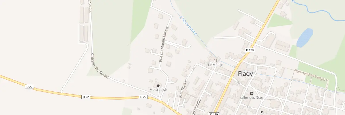 Plan du 6 Rue du Moulin Billard à Flagy