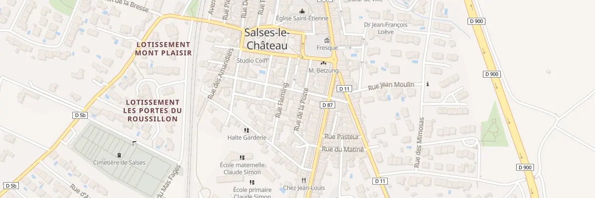 Plan du 10 Rue de la Poste à Salses-le-Château