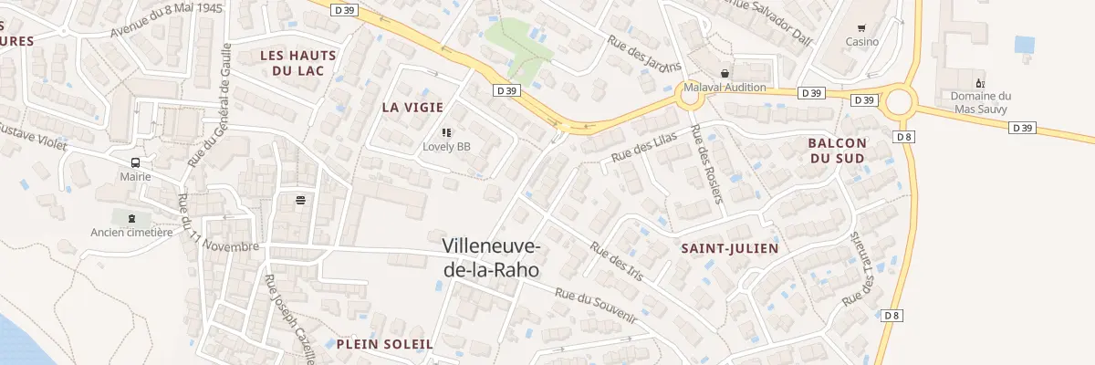 Plan du 9 Rue Arago à Villeneuve-de-la-Raho