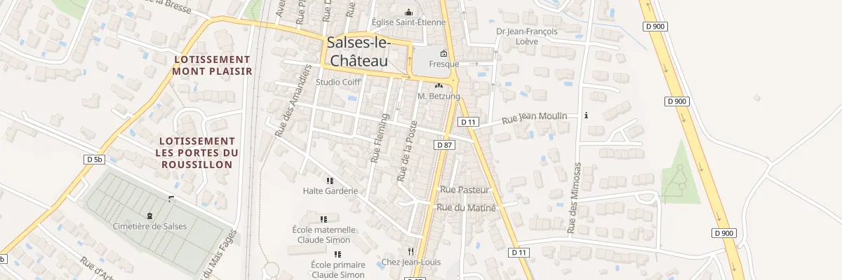 Plan du 15 Rue de la Poste à Salses-le-Château
