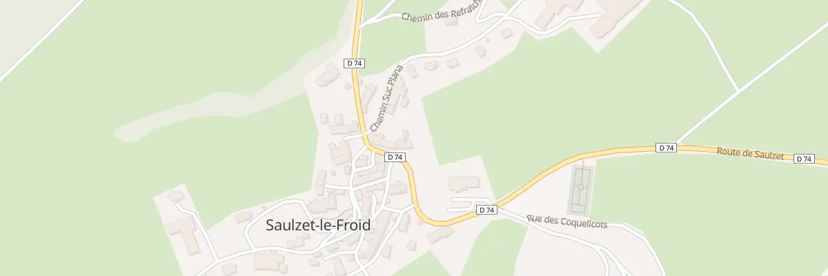Plan du 5011 Bourg de Saulzet Le Froid à Saulzet-le-Froid