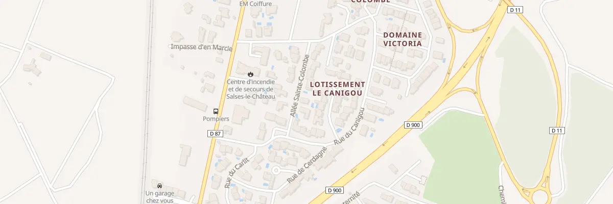 Plan du 11 All de Sainte Colombe à Salses-le-Château