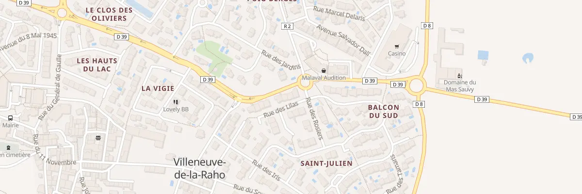 Plan du 4 Rue des Lilas à Villeneuve-de-la-Raho