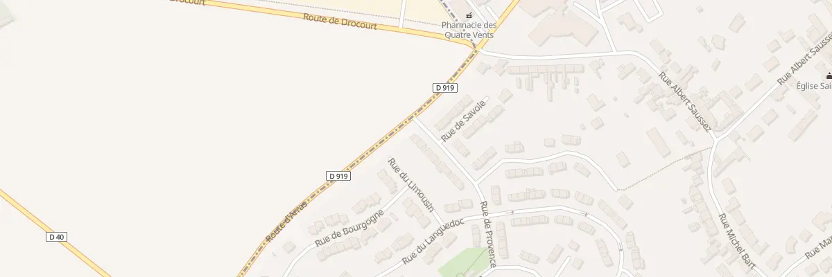 Plan du 2 Rue de Provence à Drocourt