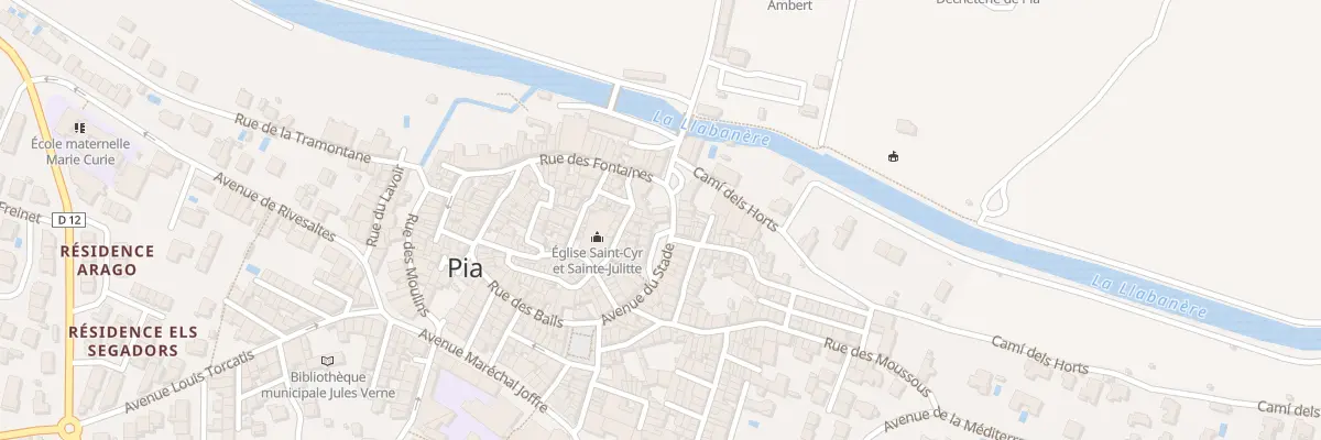 Plan du 25 Av du Stade à Pia