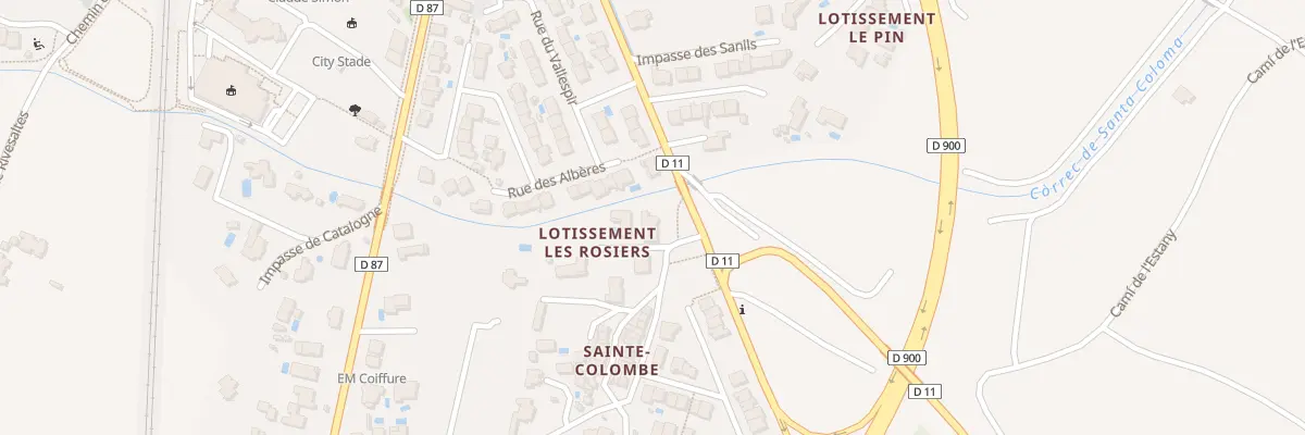 Plan du 2 Fg Sainte Colombe à Salses-le-Château