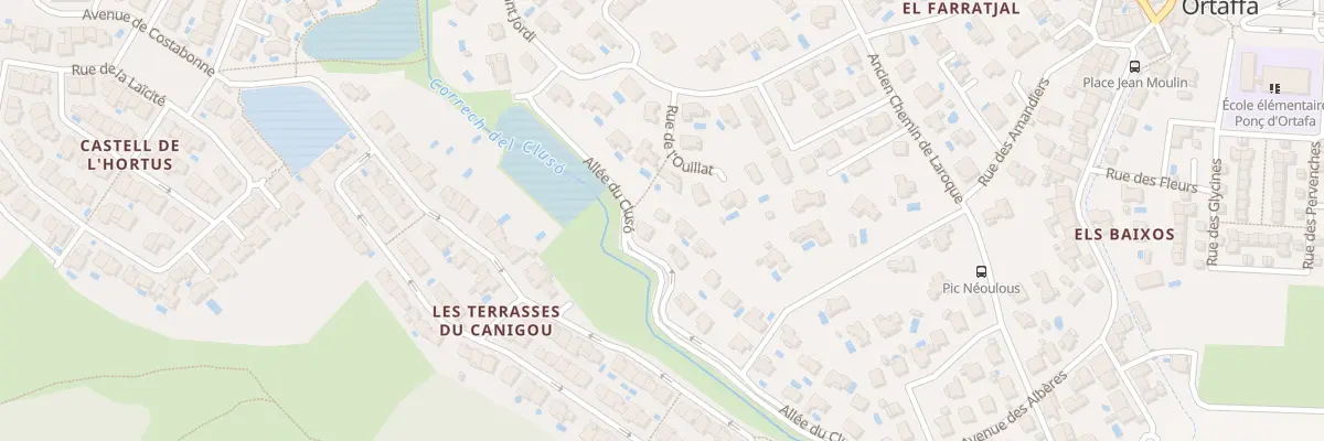 Plan du 36 All du Cluso à Ortaffa