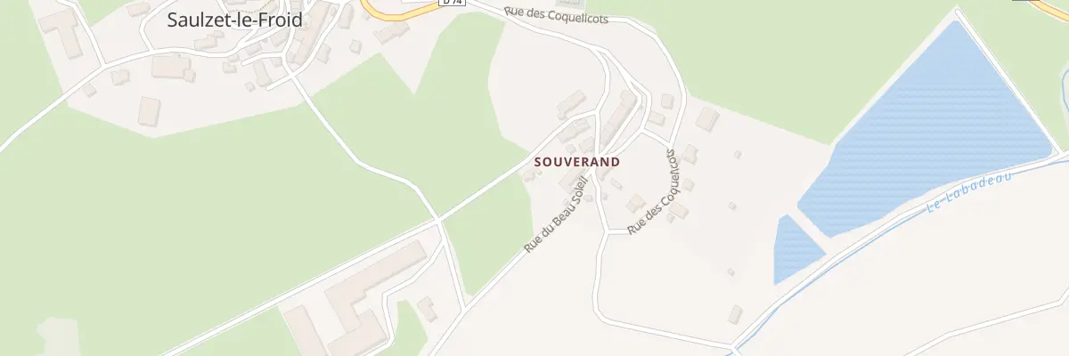 Plan du 5208 Souverand à Saulzet-le-Froid