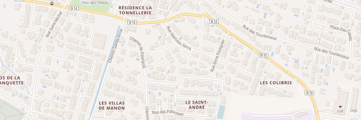 Plan du 12 Rue Marceau Serra à Pia