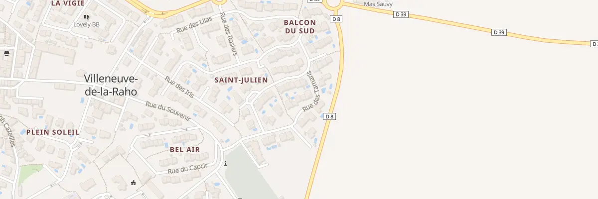 Plan du 6 Rue des Tamaris à Villeneuve-de-la-Raho