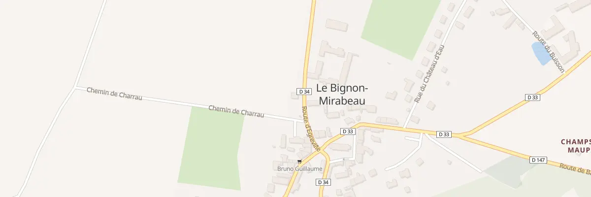 Plan du 3 Rte d’Egreville au Bignon-Mirabeau
