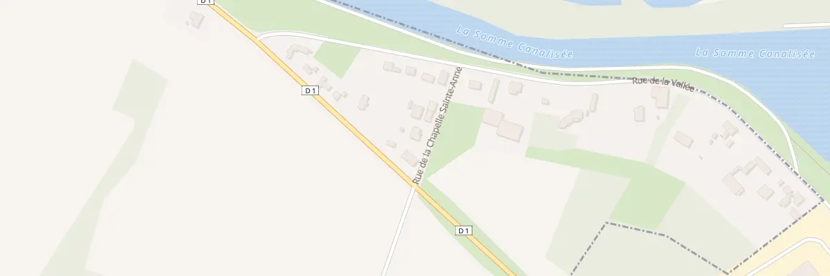 Plan de la Rue de la Chapelle Sainte Anne à Biaches